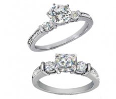 Gentle Elegance Channel Set With Natural Diamonds
